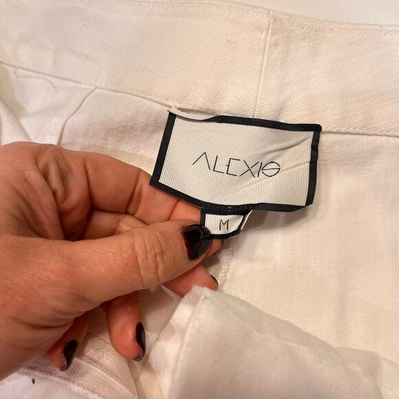 Alexis White Alexander Side Tie Flare Pants Sz Medium - Picture 8 of 13